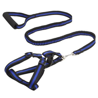 China Stocked In New Style Stock Manufacturer Pet Harness Set Soft Foam Handle Dog Harness And Leash for sale