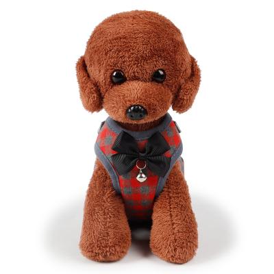 China New Style Taotaopets Pet Harness Arc-knot Plaid Harness Classic Pet Leash Stocked Wholesale Dog Stocked for sale