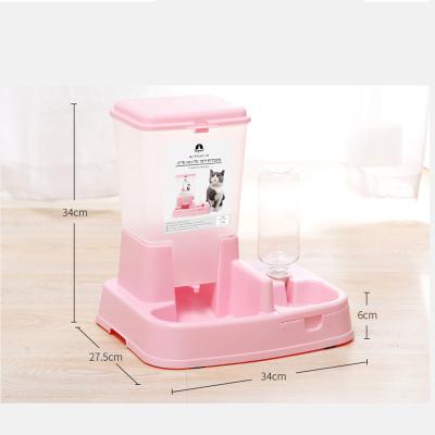 China Universal Pet Feeder Automatic Combo Dog Water Dispenser 3 Kg 400ml Large Volume Pet Food Bowl for sale