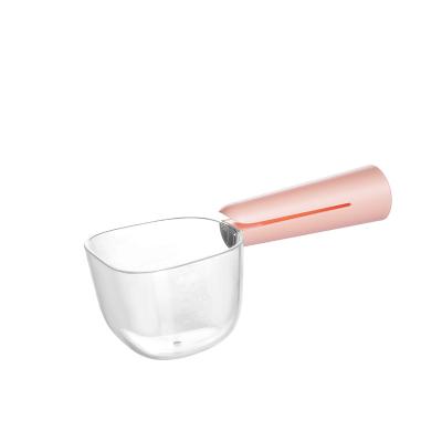 China New Viable Style Pet Food Spoon Transparent With Scale Pet Food Scooper Makers Pet Food Feeder for sale