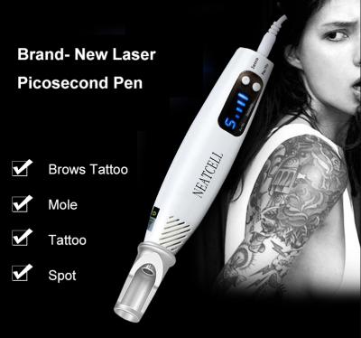 China Dye Removal Machine Mini Picosecond Laser Pen Red Portable Skin Tag Scar Freckle Mole Eyebrow Laser Tattoo Removal Light Up/Blue Lights for sale