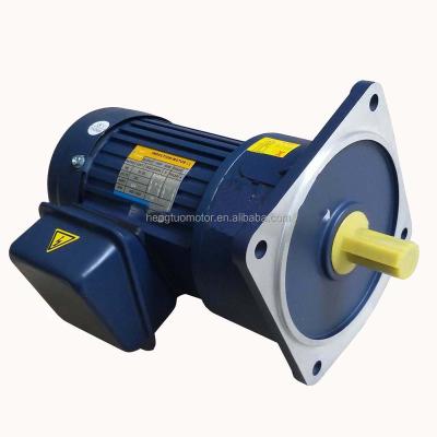 China 1/2hp 1hp 2hp 3hp 4hp 5hp AC motor gear reducer waterproof electric induction small single speed three phase with ratio gearbox gearhead for sale