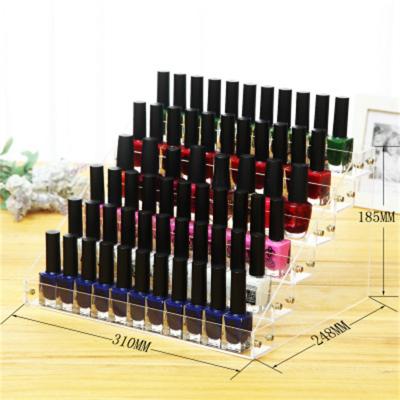 China Acrylic Or Customized Acrylic Cylinder Nail Gel Display Boxes Clear Acrylic Nail Sample Display Stand for sale