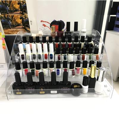 China Acrylic or Customized Acrylic Nail Polish Cylinder Display Stand Custom Nail Polish Display for sale