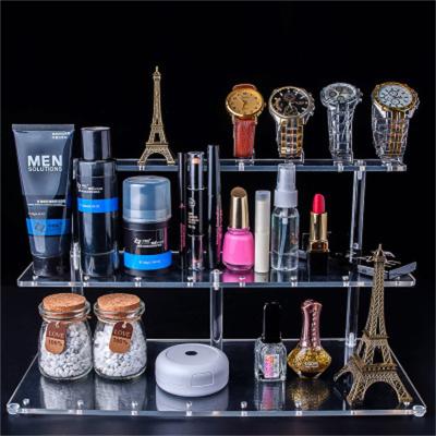 China Excellent Quality Antique Acrylic Cosmetic Cases Display Makeup Cylinder Display Acrylic Or Customized Cosmetics for sale