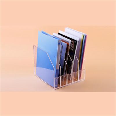 China Acrylic or Customized Stackable Acrylic Storage Plastic Desk Keepers Display Folder Stores for sale