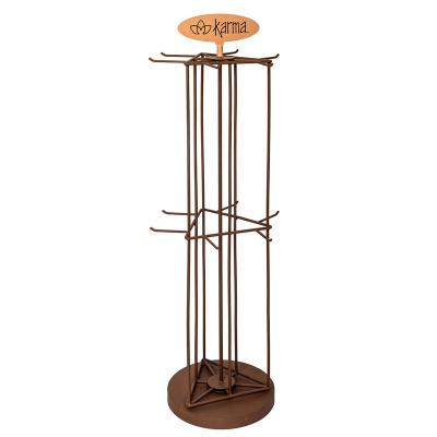 China Metal Rotating Floor Display Rack Metal Wire Tray Floor Display for sale