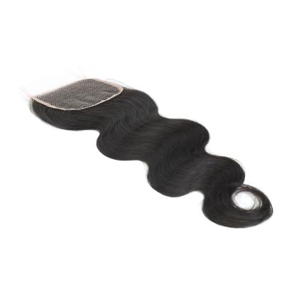 China unprocessed virgin hair 100 body wave 4x4 lace up style with high density virgin hair with high quality for sale