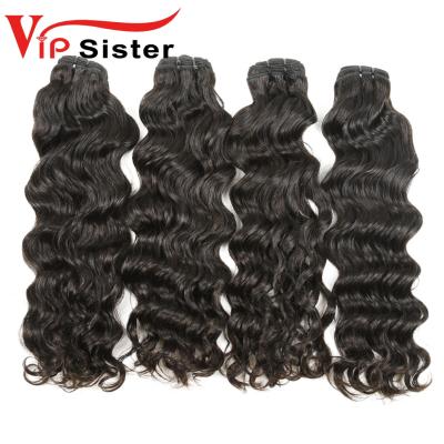 China Straight Indian Raw Virgin Human Hair Extensions Wave Hair Weft Bundles for sale