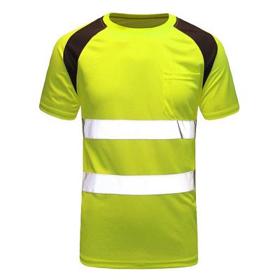 China Safety Anti-Static Work Sleeve Shorts Visibility Reflective Polo T-Shirt (XS-8XL) for sale