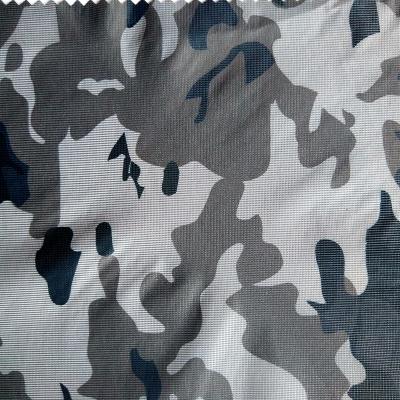 China 100% Polyester Camouflage Army Mesh Fabric Anti-Static Print Woven Textile For Sports Use for sale