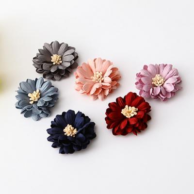 China Colorful Garment/Hair Flower Accessory Corsage For Clothing Flower Applique For Hair Accessory for sale