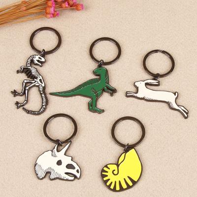 China Decoration Logo Metal Keychain Dinosaur Custom Design Enamel Gift Key Chain for sale