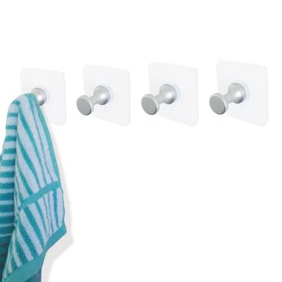 China Viable Direct Deal Seamless Adhesive Space Sticky Aluminum Hook Novel And Unique Metal Coat Hook for sale