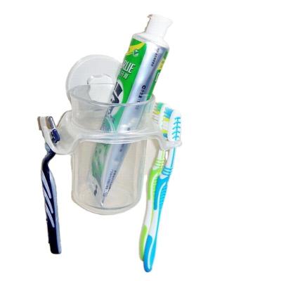 China Strong And Sturdy Bathroom Accessories Plastic Transparent Mouthwash Cup Holder Sustainably Well for sale