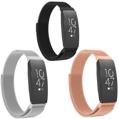 China Hot Selling Comfortable Smart Metal Milanese Watch Band For Fitbit Inspire /HR Watch for sale