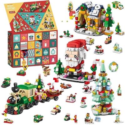 China Kid Toys Playing Blocks Wholesale Christmas Brick Building Toy Blind Box Gift Set Plastic Puzzle Toys For Children for sale