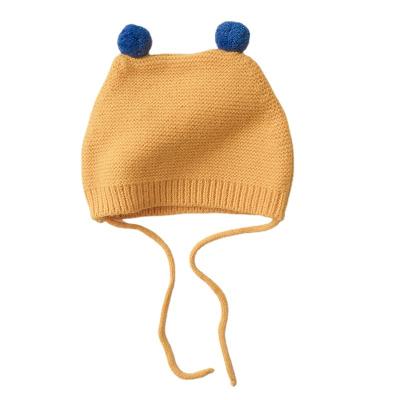 China COMMON New Arrival Baby Winter Hair Accessories Cute Design Woolen Hat Warm Ear Cuff Hat For Baby Kids First Steps for sale