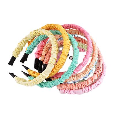 China Daily High Quality Cloth Headbands Decoration Girls Solid Colored Skinny Headbands for sale