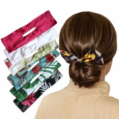 China 2021 Hot Selling Floral Hair Decoration Magic Clips Scrunchies Holder For Women Girls for sale