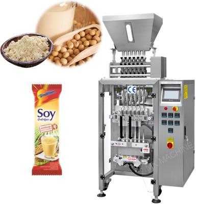 China Automatic High Speed ​​Multi-Lane Food Plastic Bag Stick Sachet Soybean Milk Powder Packing Machine for sale