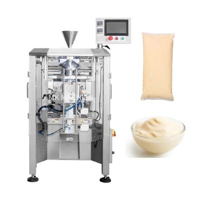 China High Speed ​​Automatic Food Plastic Bag Salad Mayonnaise Pizza Sauce Liquid Vertical Packing Machine for sale