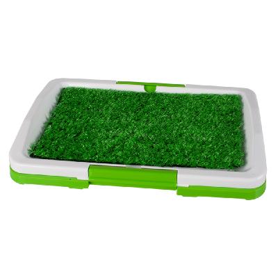 China Viable Dog Grass Protection with Tray Large Puppy Turf Potty Training Pads with Pee Baffle Artificial Grass Patch for Indoor and Outdoor Use for sale