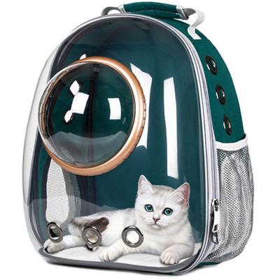 China Travel Stored Breathable Portable Transparent Bag For Small Outdoor Dogs Cats Carrier Bag Pet Shoulder Bag Carriers Backpack for sale