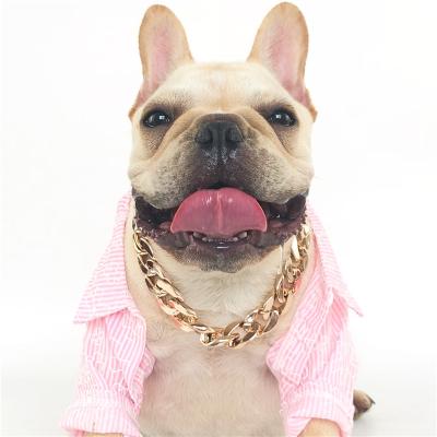 China Wholesale Luxury JEWELED Dog Fighting Bully Gold Small and Medium Dog Collar Chain Collar for sale