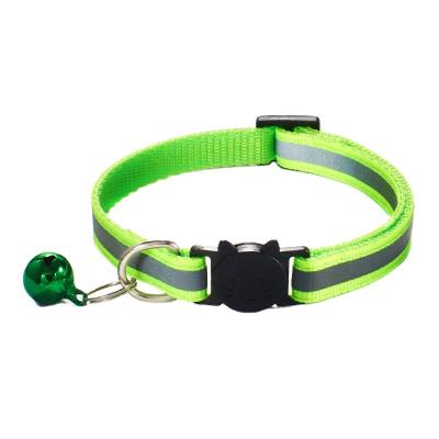 China Reflective Brand Adjustable Pet Base Collars With Quick Release Nylon Cat Collar With Bells Pet Bell Collar for sale