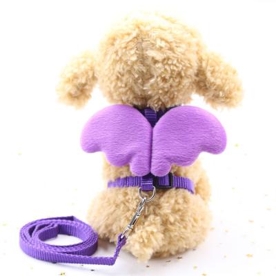 China Stocked Cat Cartoon Angel Wings Harness Dog Leashes Rope Pet Leashes Various Cute Durable Energetic Products Trade One-stop Service for sale