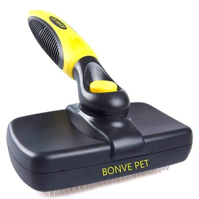 China Bonve Stocked Pet Brush Dogs Cats Comb for Dogs Cats and Pets Remove and Remove Hair with Stainless Steel Spikes for sale