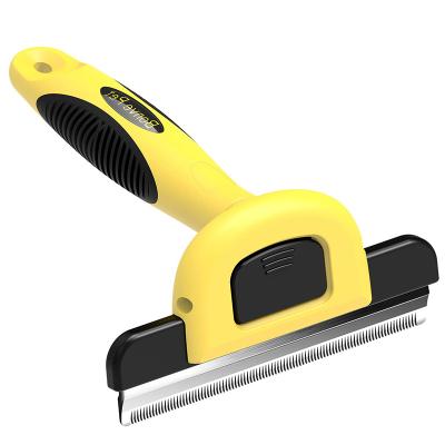 China Bonve Pet Stored Cat Deshedding Grooming Brush Tool For Dogs Without Hurting Pet Skins for sale