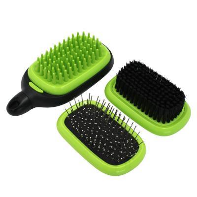 China Stored Pet hair removal comb needle comb massage brush Three-in-one the multi-functional pet comb set for sale