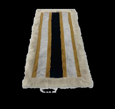 China Soft Hand Feeling Sheep Wool Blanket Non Slip Natural Fluffy Bedroom Rug for sale