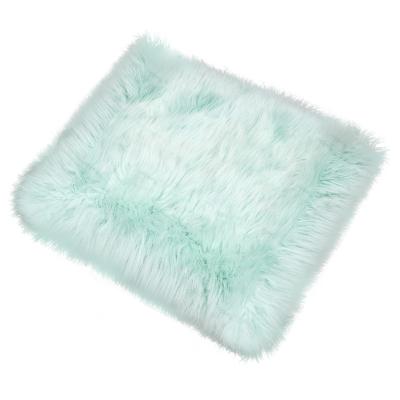 China Therapy Office Chair Cushion Around Orange Boss Chair Square Faux Suede Long Hair Cushion Light Green Cushion for sale