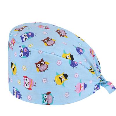 China Eco - Friendly Custom Make Cotton Fabric Surgical Caps With Headband , Long Hair Prints Pattern Surgical Cap , Colorful Fashion Surgical Caps for sale