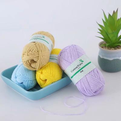 China China Manufacture Viable Baby Milk Cotton Fabric Knitting Yarn Wholesale Crochet Threads Milk Cotton Crochet Yarn 110g for sale