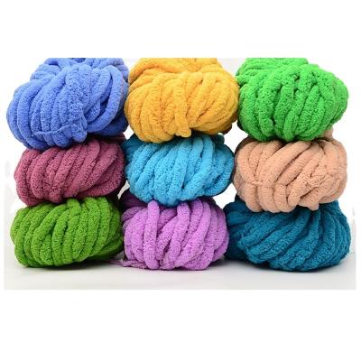 China Polyester Chunky Chenille Yarn Anti-Bacteria Factory Wholesale 35 Colors Ready In Stock for sale