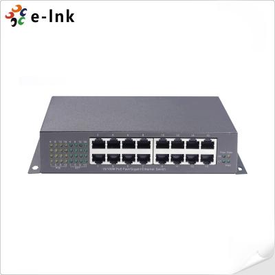 China Hafen 10/100M PoE-Schalters 16 TP + 2 Hafen 1000M SFP handhabte Faser-Ethernet-Schalter zu verkaufen