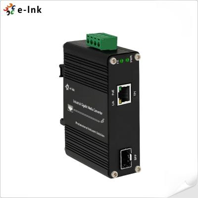 Κίνα Μίνι Βιομηχανικό Gigabit 10 / 100 / 1000M SFP PoE Media Converter 802.3at 30W προς πώληση