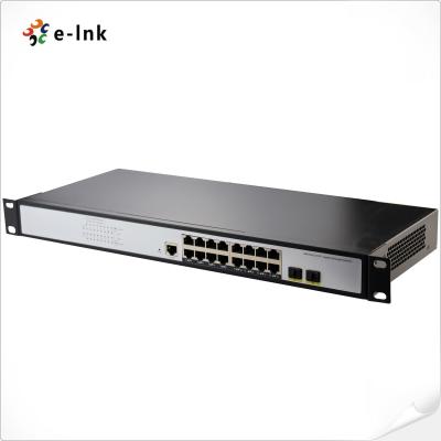 Cina L2 Managed 16 Port PoE Switch 2x100/1000Base-FX SFP Rack Mounting IP30 in vendita