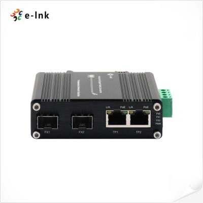 China PoE-Schalter industrielles 2-Port 10/100/1000T 802.3at PoE + 2-Port 100/1000Base-X SFP zu verkaufen