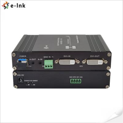 China 1Ch 1080P Bidi DVI + 1Ch Bidi RS232 + 1Ch Bidi Stereo Audio  + GPIO over Fiber Extender for sale