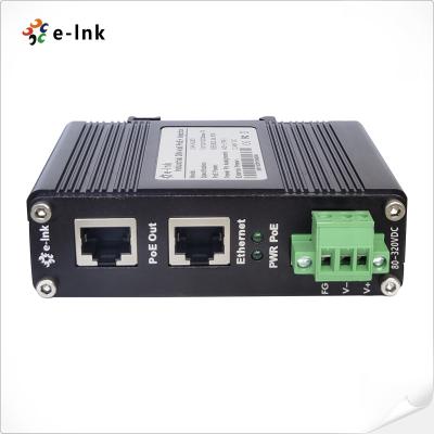 China Mini Industrial 10/100/1000M 30W PoE+ Injector With 80~320VDC Input Power for sale