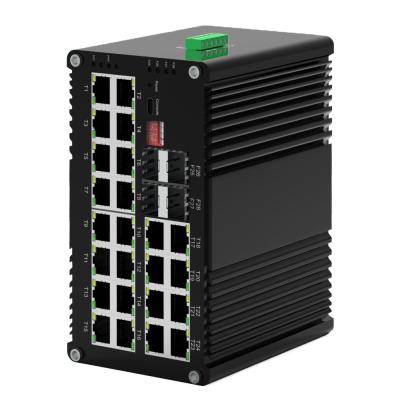 China Interruptor PoE 24 puertos 10/100/1000T 802.3at a 4 puertos 1000X Interruptor administrado por fibra SFP Gigabit en venta