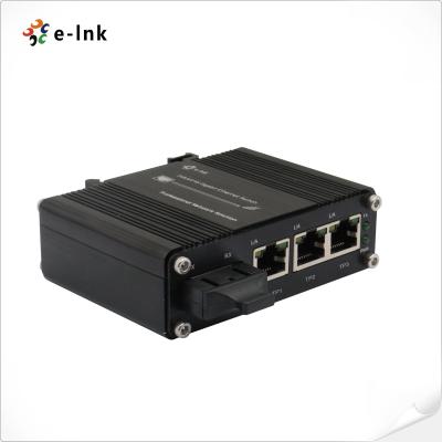 China Mini 3 Port 10/100/1000T Unmanaged Gigabit Ethernet Switch With 1 Port 1000X SC Optical for sale