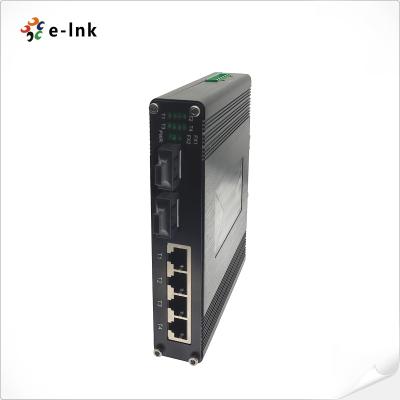 China 4 Port 10/100T Industrial Ethernet Switch With 2-port 100M SC Dual Fiber 2KM à venda