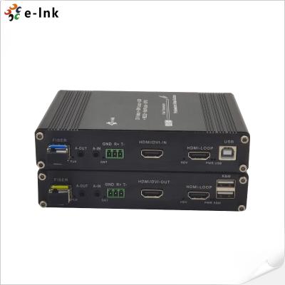 중국 1Ch 1080P HDMI + 1Ch USB KVM + 1Ch RS232 + 1Ch 비디 스테레오 오디오 + 1Ch GPIO 파이버 확장기 판매용