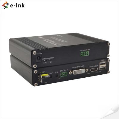 Chine 1Ch 1080P DVI + USB KVM + 1Ch RS232 + 1Ch Bidi Stereo Audio + 1Ch GPIO sur le prolongateur à fibre à vendre